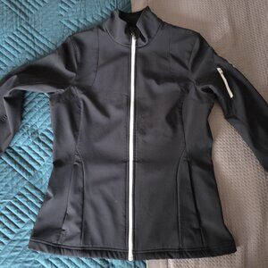 Spyder Jacket Woman's Medium Fresh Air Softshell Fleece Lined Black
